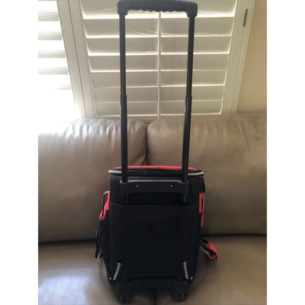 Vtg Coca-Cola Insulated Rolling Cooler Bag Wheeled‎ Picnic Beach